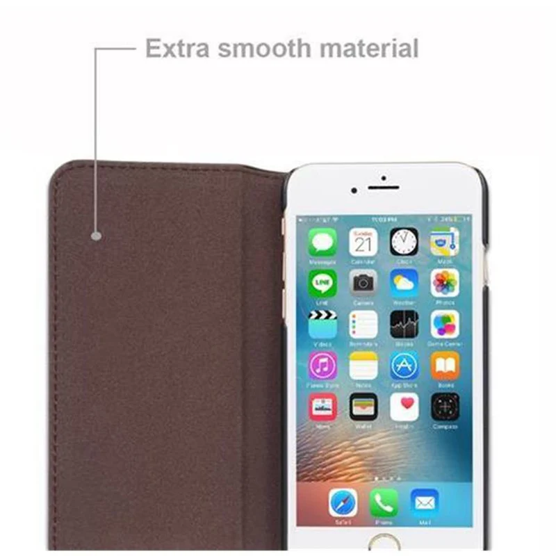 Cadorabo Hülle kompatibel mit Apple iPhone 6 / 6S Schutzhülle mit unsichtbarem Magnetverschluss und Standfunktion