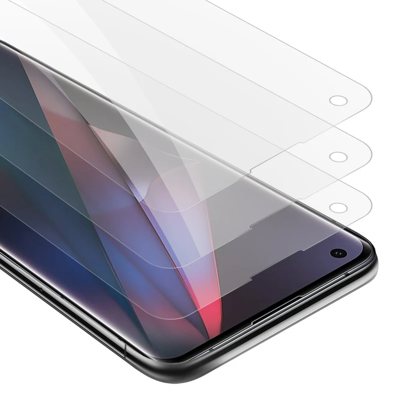 Cadorabo 3x Panzer Folie kompatibel mit Oppo FIND X3 PRO - Schutzfolie 3er Pack Gehärtetes (Tempered) Display-Schutzglas in 9H Härte mit 3D Touch Kompatibilität
