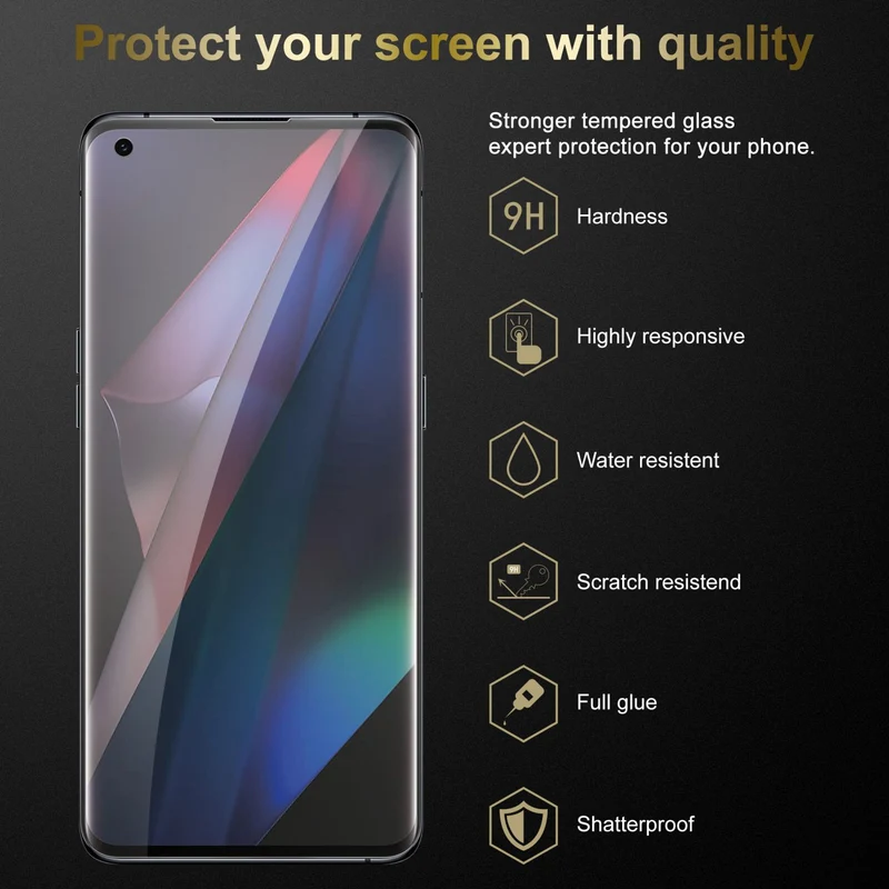 Cadorabo 3x Panzer Folie kompatibel mit Oppo FIND X3 PRO - Schutzfolie 3er Pack Gehärtetes (Tempered) Display-Schutzglas in 9H Härte mit 3D Touch Kompatibilität