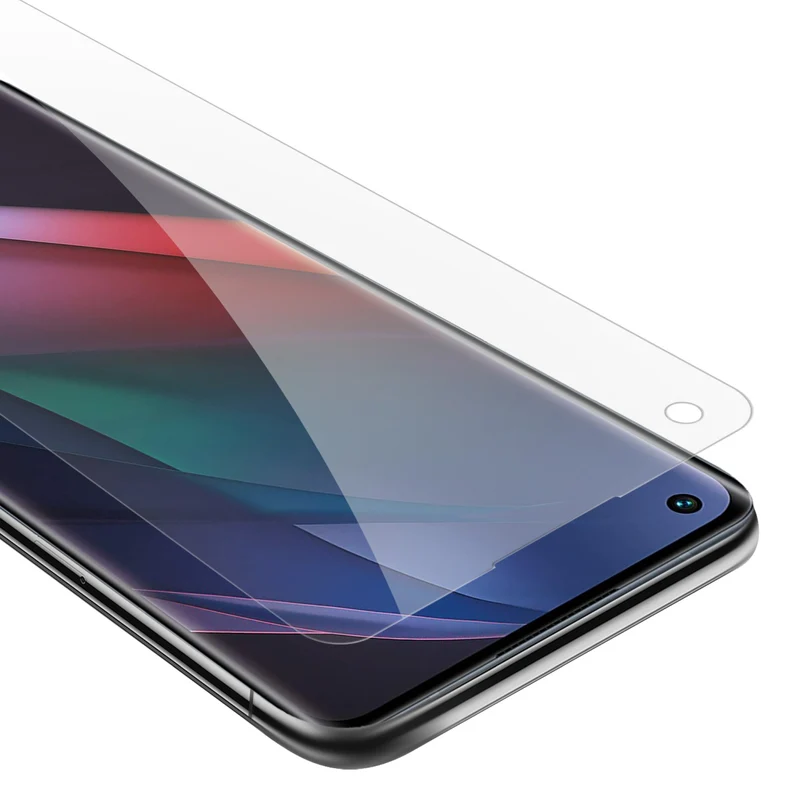 Cadorabo Panzer Folie kompatibel mit Oppo FIND X3 NEO - Schutzfolie Gehärtetes (Tempered) Display-Schutzglas in 9H Härte mit 3D Touch Kompatibilität