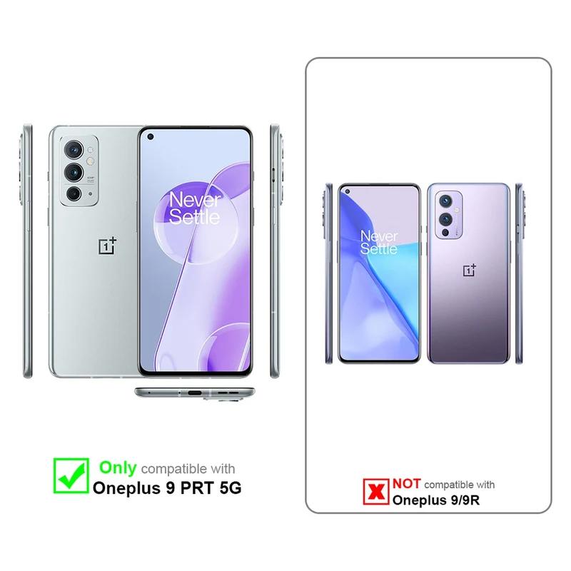 Cadorabo 3x Panzer Folie kompatibel mit OnePlus 9RT 5G - Schutzfolie 3er Pack Gehärtetes (Tempered) Display-Schutzglas in 9H Härte mit 3D Touch Kompatibilität