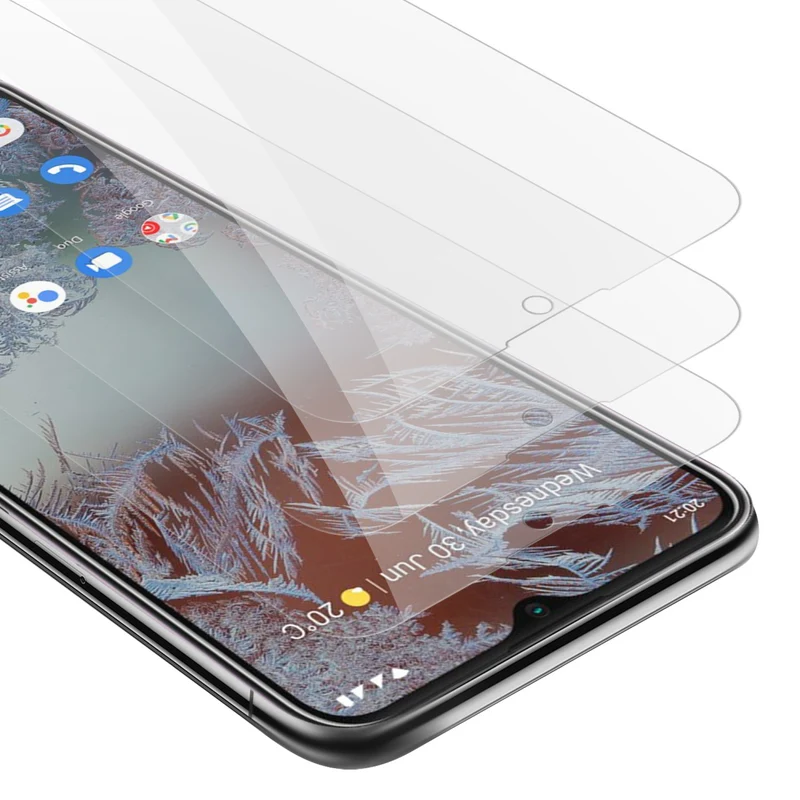 Cadorabo 3x Panzer Folie kompatibel mit Nokia G10 / G20 - Schutzfolie 3er Pack Gehärtetes (Tempered) Display-Schutzglas in 9H Härte mit 3D Touch Kompatibilität