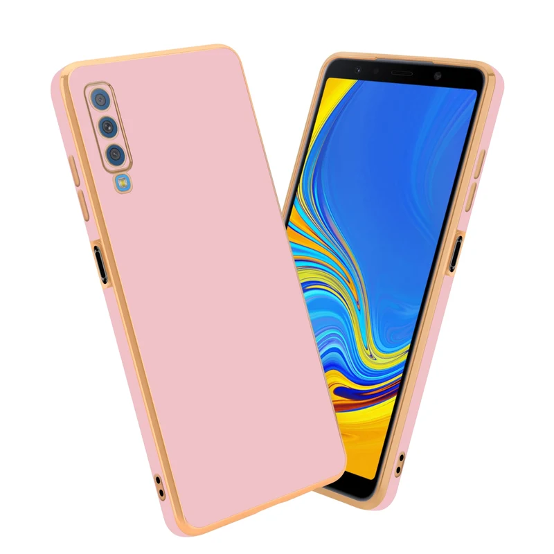 Cadorabo Hülle kompatibel mit Samsung Galaxy A7 2018 TPU Silikon Case Cover