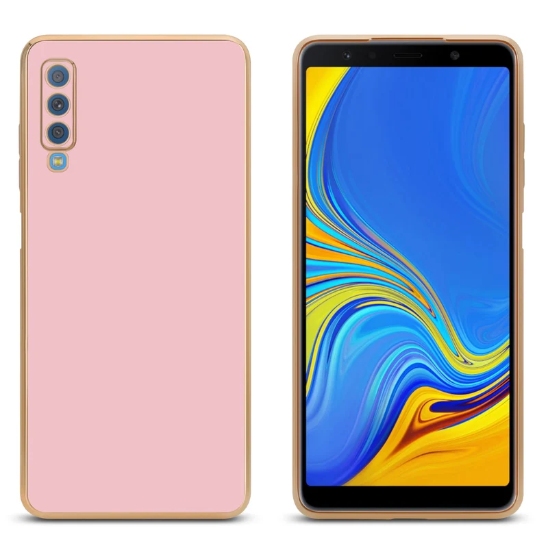 Cadorabo Hülle kompatibel mit Samsung Galaxy A7 2018 TPU Silikon Case Cover