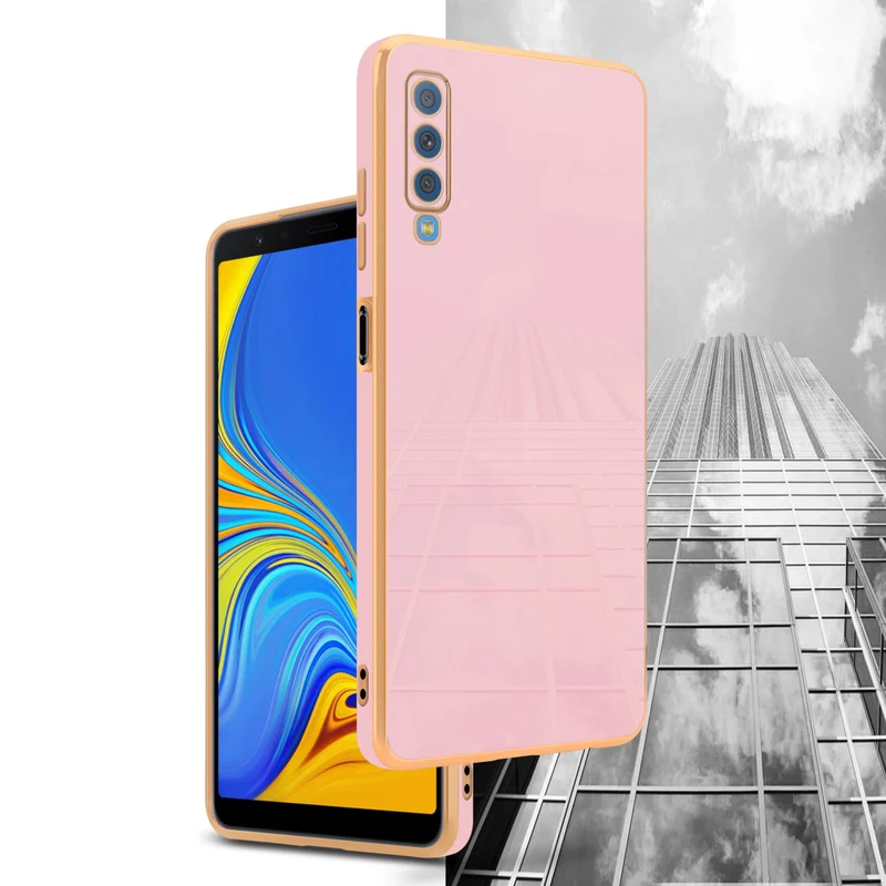 Cadorabo Hülle kompatibel mit Samsung Galaxy A7 2018 TPU Silikon Case Cover