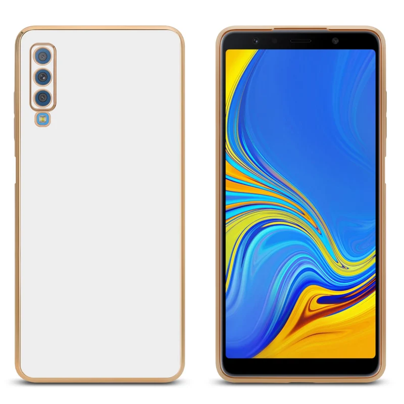 Cadorabo Hülle kompatibel mit Samsung Galaxy A7 2018 TPU Silikon Case Cover