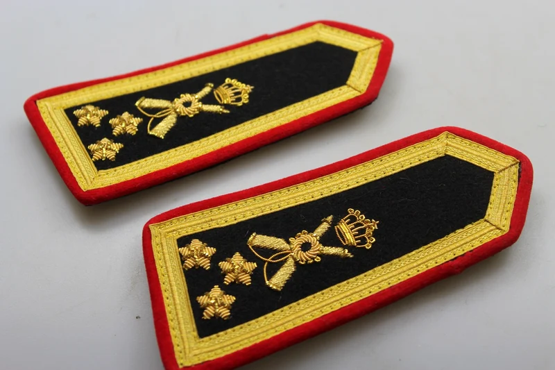 Repro-Paar Schulterpolster High Uniform Black Infantry Colonel REI