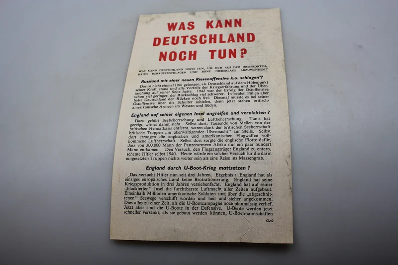 Propagandaflyer der Alliierten aus dem 2. Weltkrieg