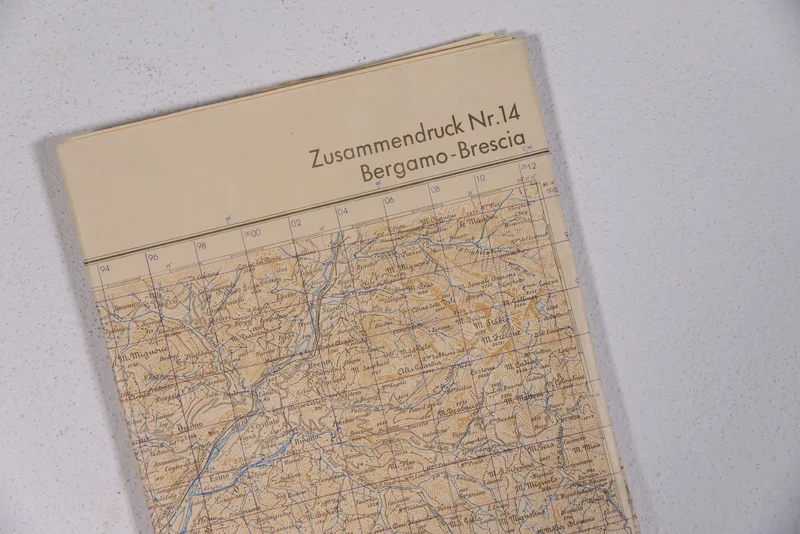 Deutsche Kriegskarte Bergamo/Brescia 1943