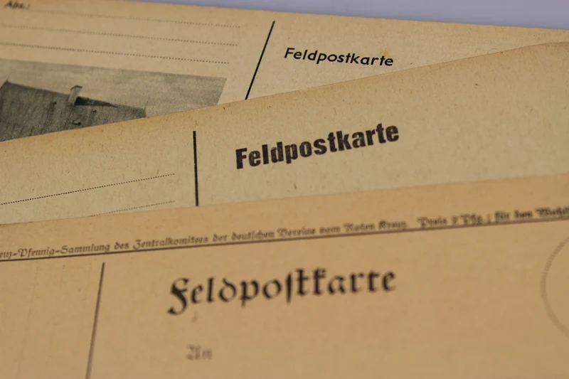 #3 Postkarten mit Feldpost 1. und 2. Weltkrieg