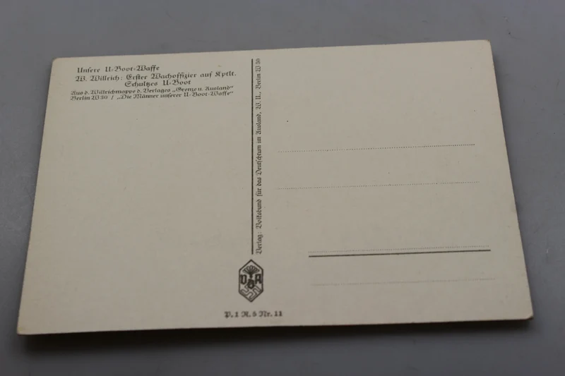 Willrich Postkarte – U-Boot-Waffe Serie – Ein Kriegsoffizier