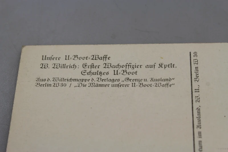 Willrich Postkarte – U-Boot-Waffe Serie – Ein Kriegsoffizier