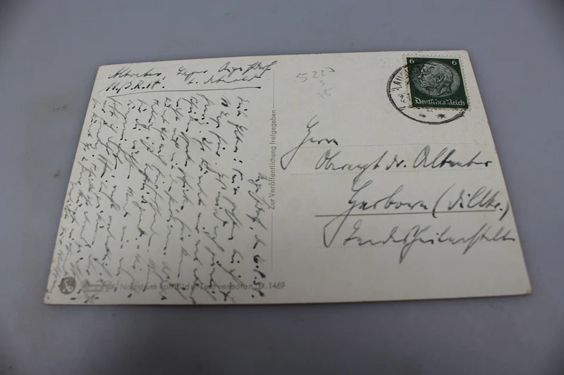 Satirische Postkarte der Wehrmacht