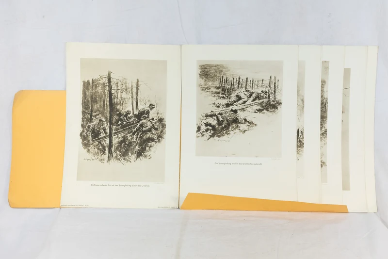 "Der Feldzug im Westen" 11 Drucke Westfront 1940