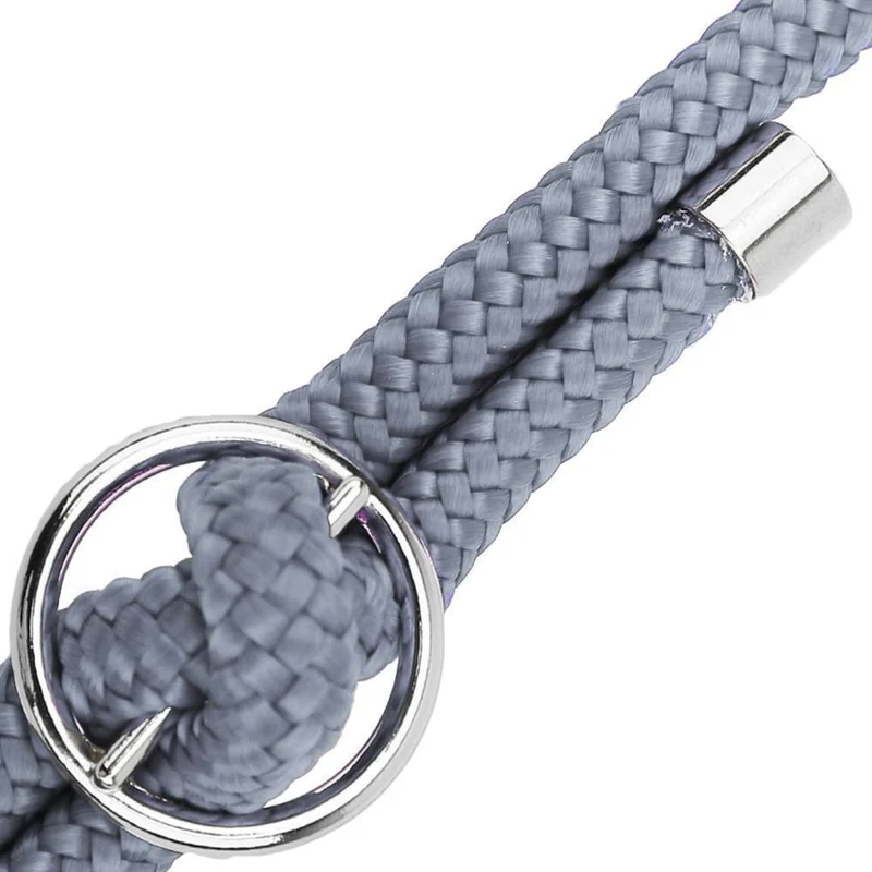 Kordel Band Handykette mit silbernen Ringen