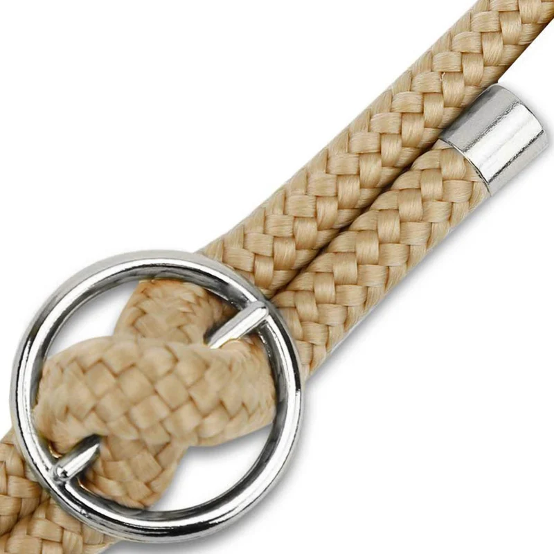 Kordel Band Handykette mit silbernen Ringen