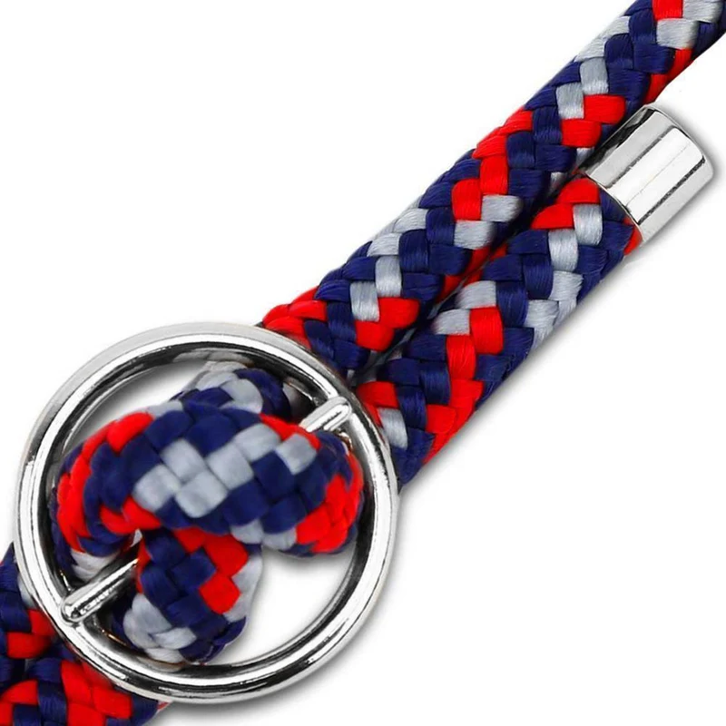 Kordel Band Handykette mit silbernen Ringen