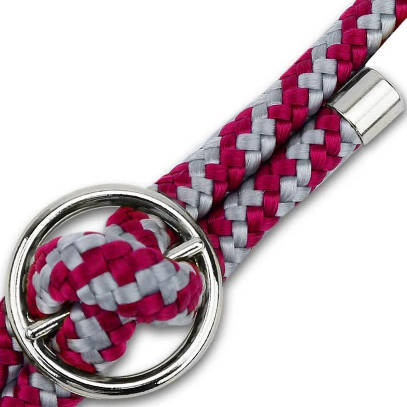 Kordel Band Handykette mit silbernen Ringen