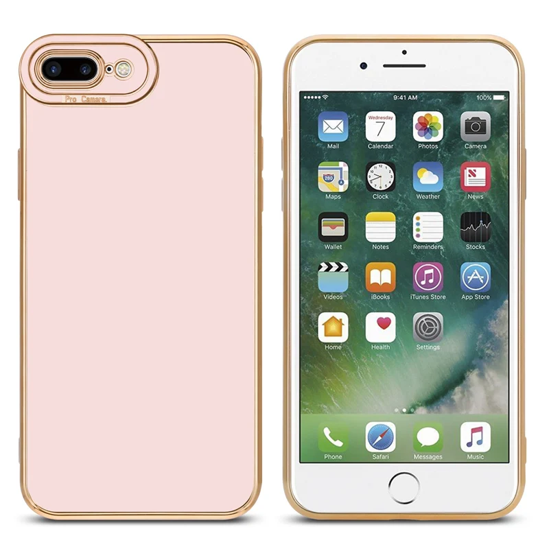Cadorabo Hülle kompatibel mit Apple iPhone 7 PLUS / 7S PLUS / 8 PLUS TPU Silikon Case Cover
