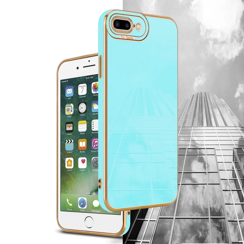 Cadorabo Hülle kompatibel mit Apple iPhone 7 PLUS / 7S PLUS / 8 PLUS TPU Silikon Case Cover