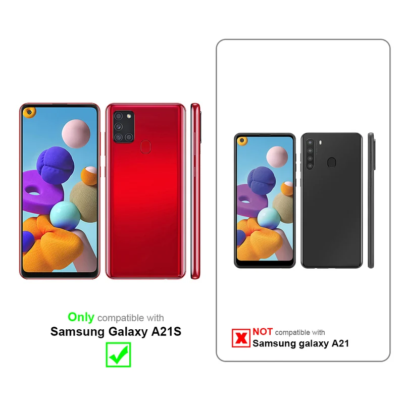 Cadorabo Hülle kompatibel mit Samsung Galaxy A21s TPU Silikon Case Cover