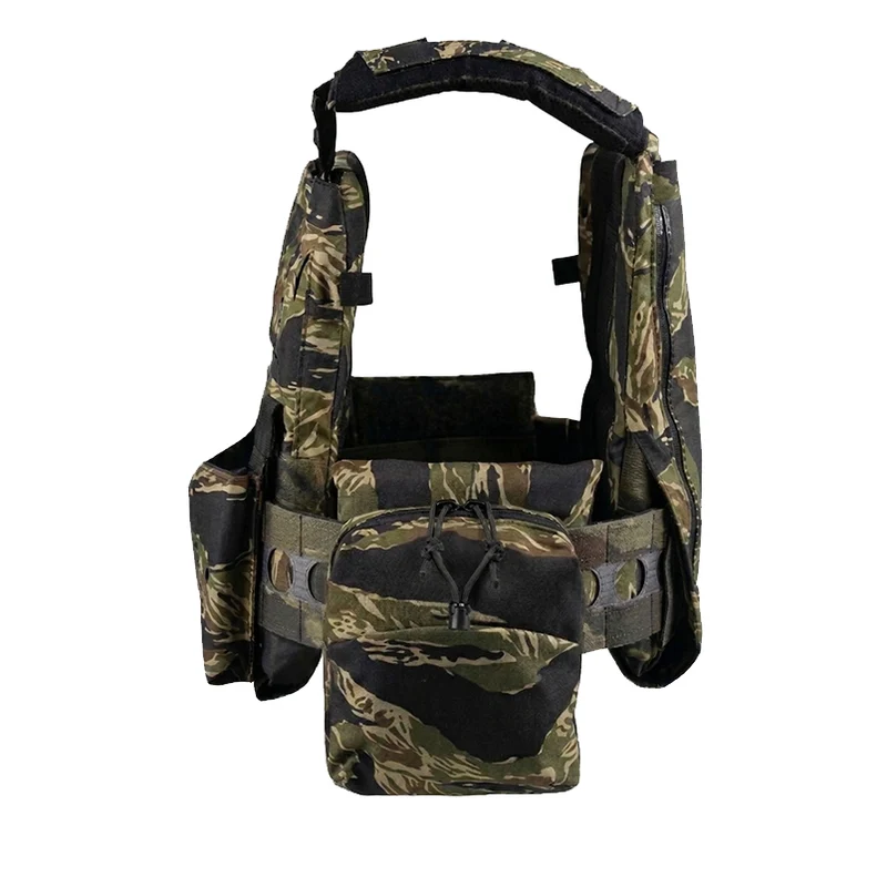 FCPC V5 Plate Carrier Full Set Replika – Modularer Tactical Plattenträger inkl. Trauma Roll & GP Pouches | Tiger Stripe Camo