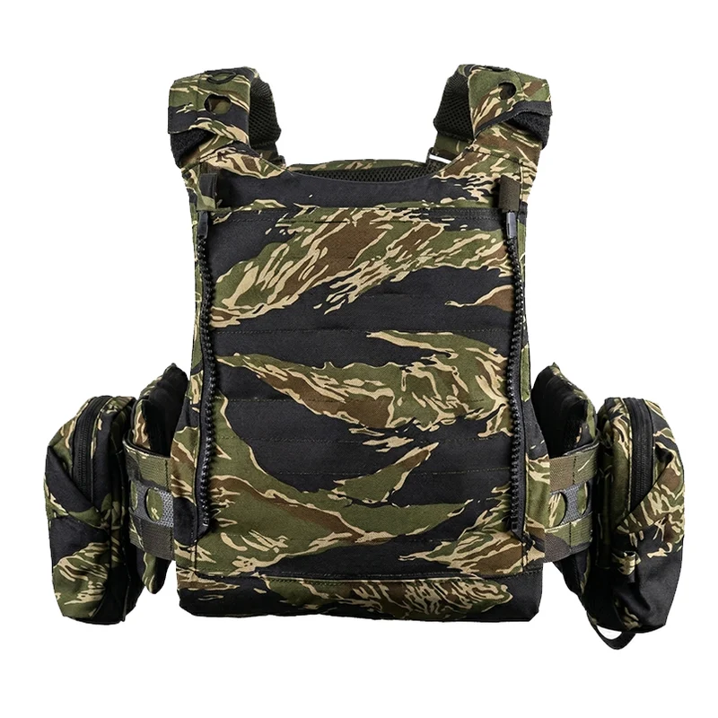 FCPC V5 Plate Carrier Full Set Replika – Modularer Tactical Plattenträger inkl. Trauma Roll & GP Pouches | Tiger Stripe Camo