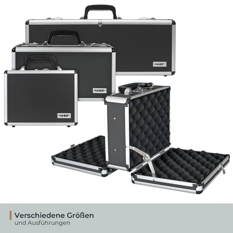 Alu Pistolenkoffer, Kurzwaffenkoffer, Zahlenschloss, Universalkoffer, HMF 14401