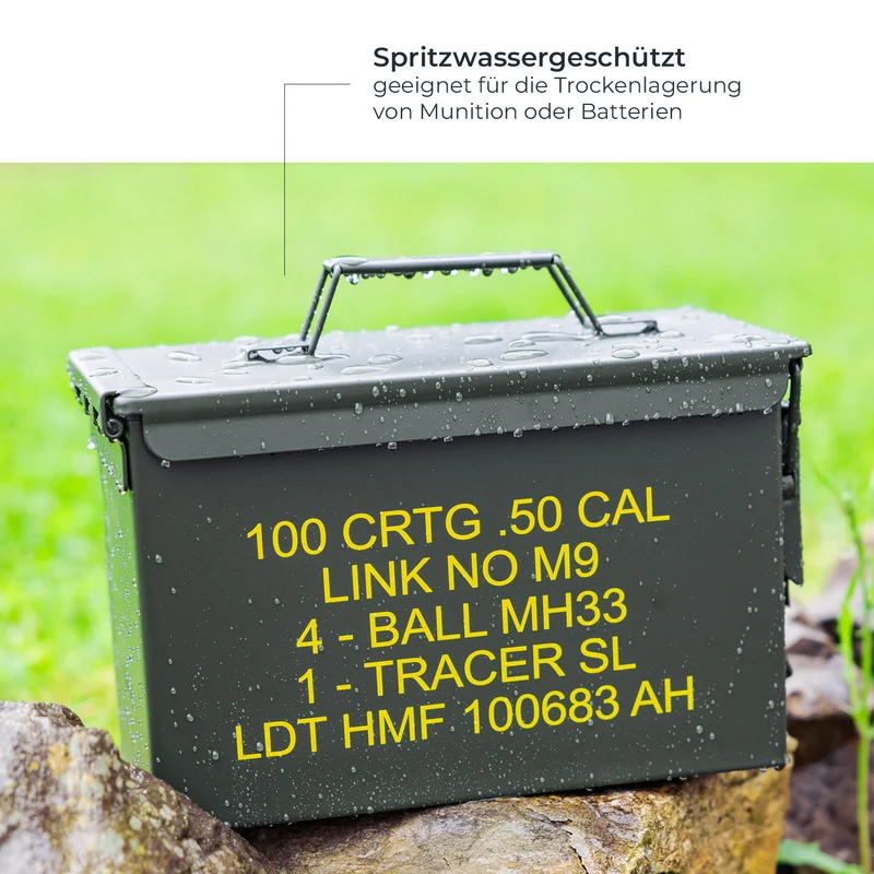 Munitionskoffer, US Ammo Box, Metallkiste, HMF 70000, Grün