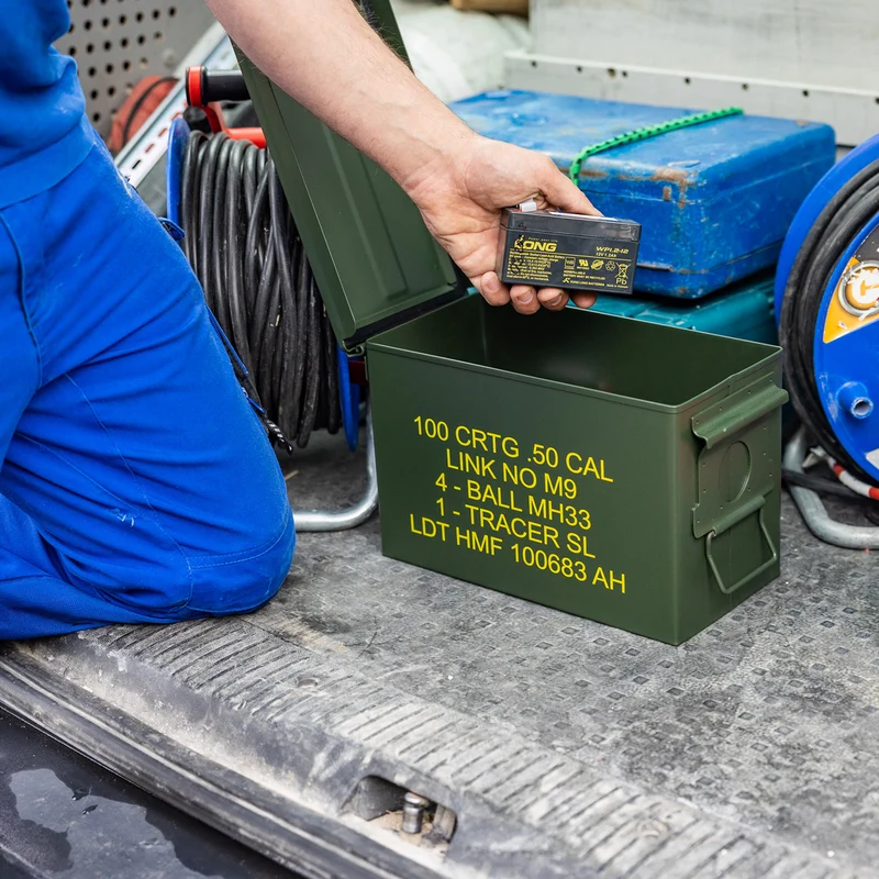 Munitionskoffer, US Ammo Box, Metallkiste, HMF 70000, Grün