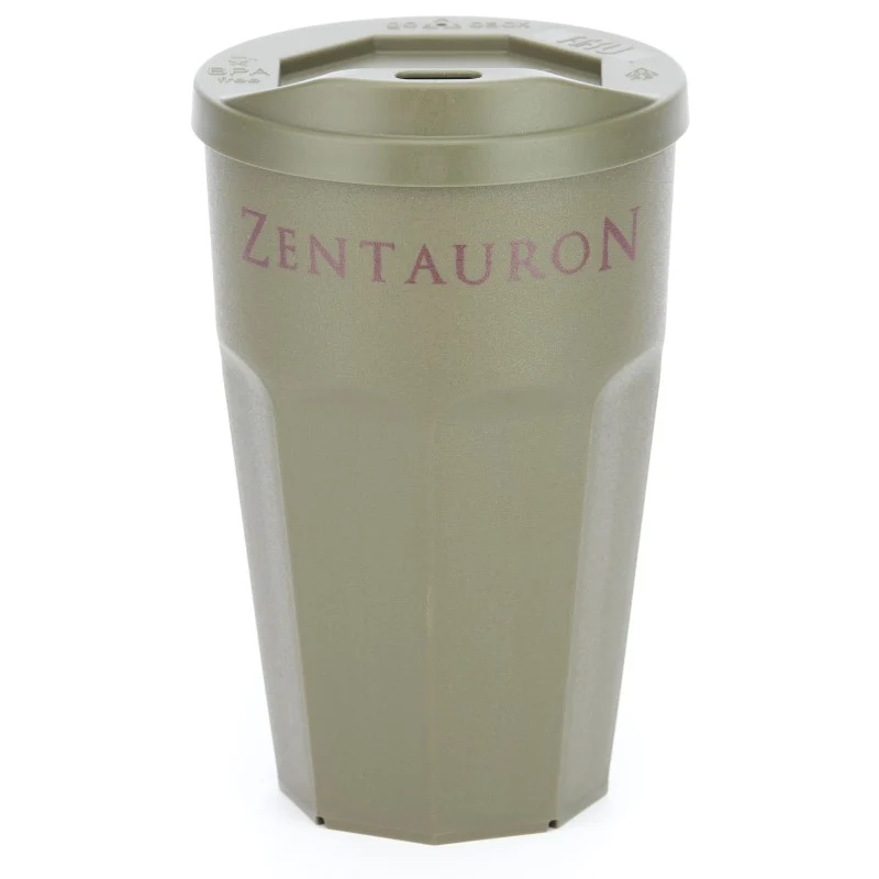 ZentauroN Mehrweg Kaffee-Becher Grau-Braun 300ml TOGO