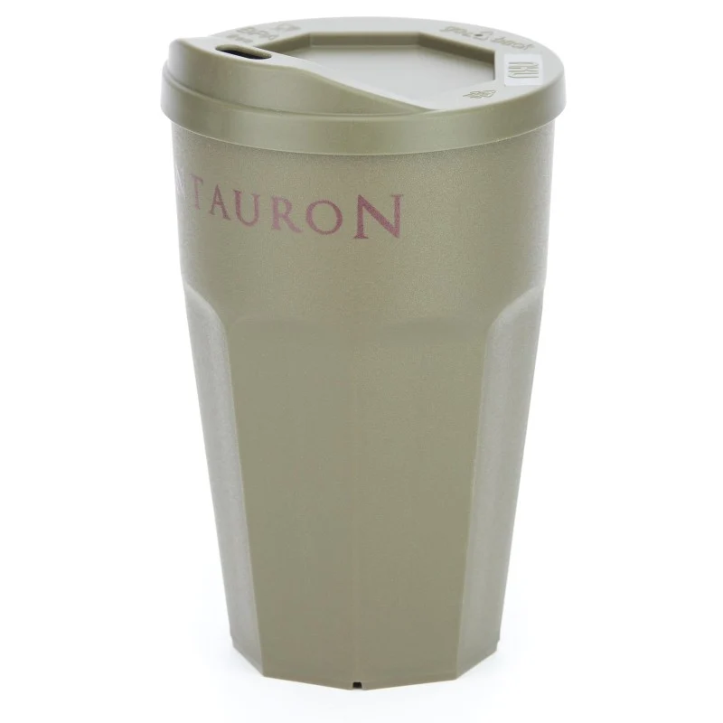 ZentauroN Mehrweg Kaffee-Becher Grau-Braun 300ml TOGO