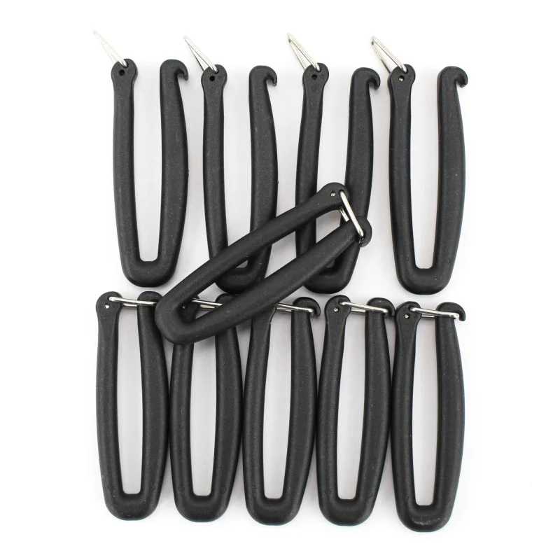 U-Clip Ausrüstungs Verbinder für Rucksack und Taschen 10er Set