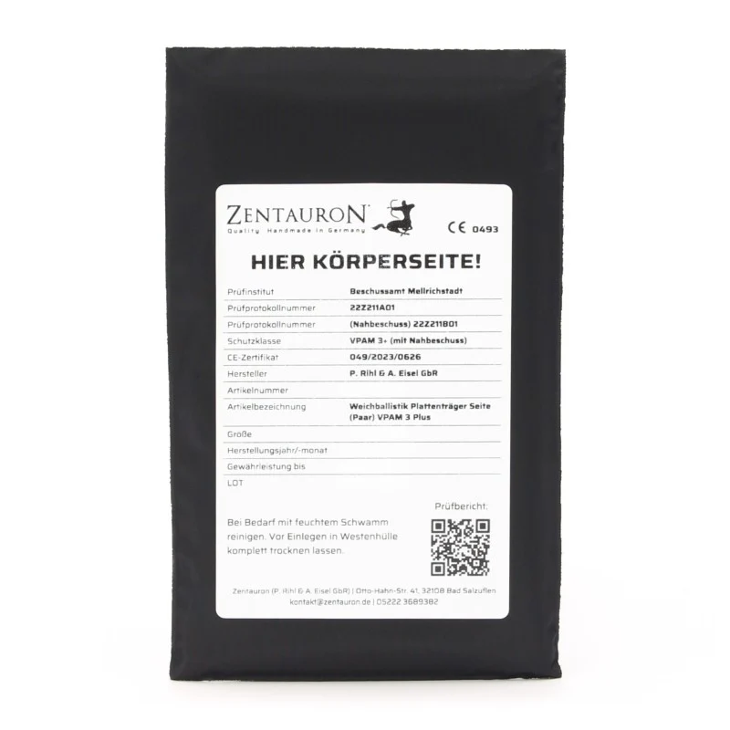 Weichballistik Plattenträger Seite (Paar) VPAM 3 Plus