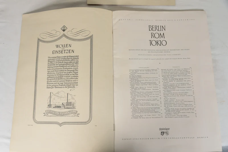 „Berlin Rom Tokyo“ Monatsschrift 1939/44