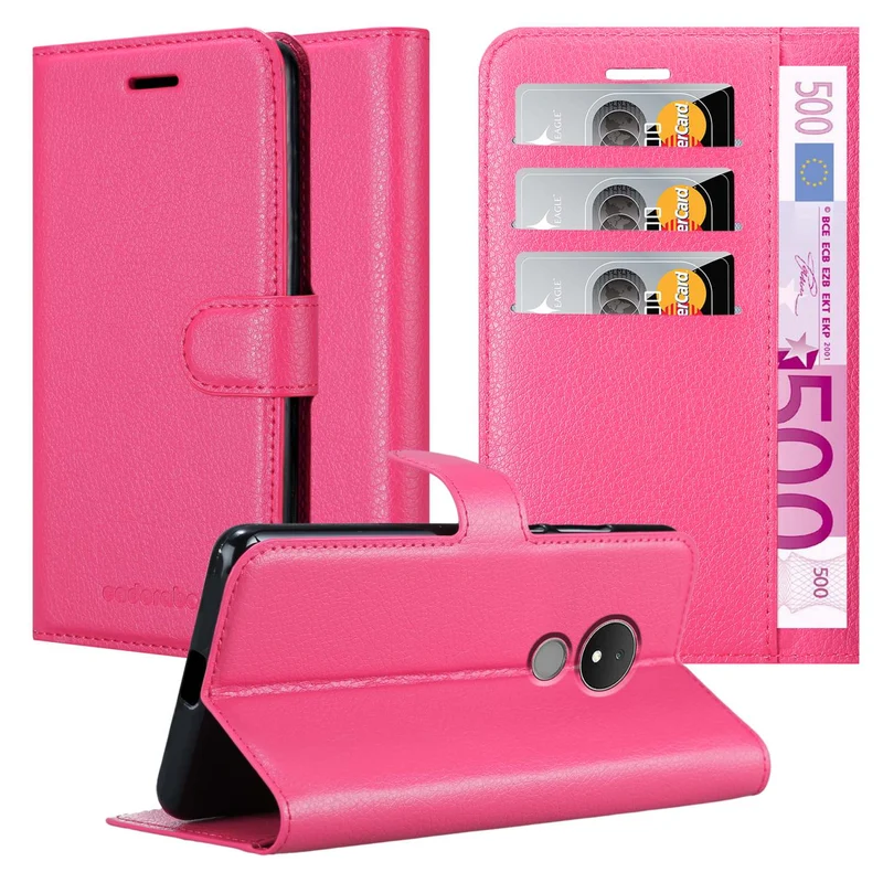 Cadorabo Hülle kompatibel mit Nokia C21 Schutzhülle mit Magnetverschluss, Standfunktion und Kartenfach