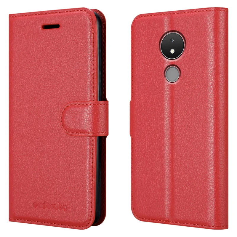 Cadorabo Hülle kompatibel mit Nokia C21 Schutzhülle mit Magnetverschluss, Standfunktion und Kartenfach
