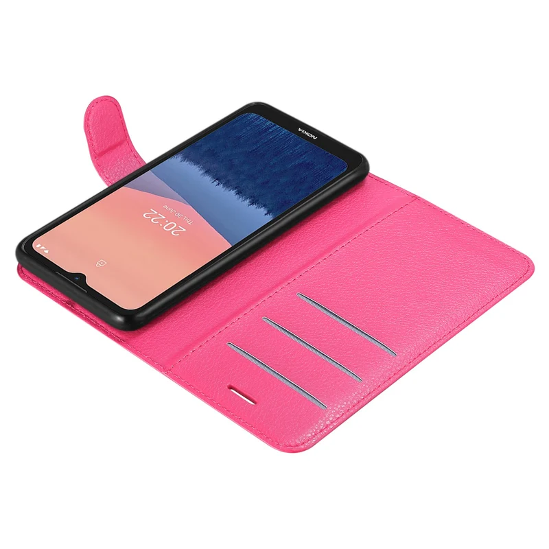 Cadorabo Hülle kompatibel mit Nokia C21 Schutzhülle mit Magnetverschluss, Standfunktion und Kartenfach