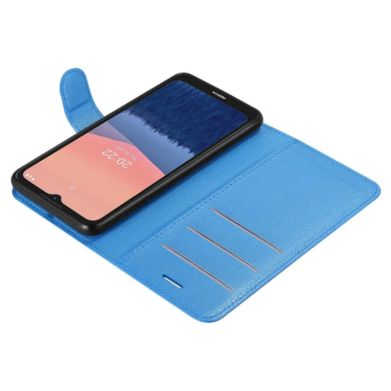 Cadorabo Hülle kompatibel mit Nokia C21 Schutzhülle mit Magnetverschluss, Standfunktion und Kartenfach