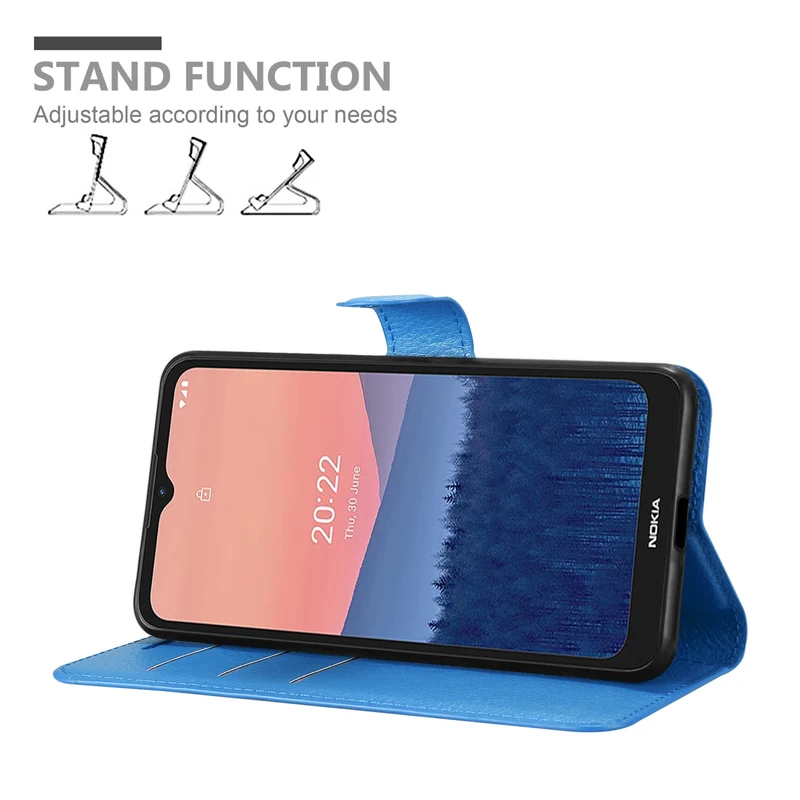 Cadorabo Hülle kompatibel mit Nokia C21 Schutzhülle mit Magnetverschluss, Standfunktion und Kartenfach