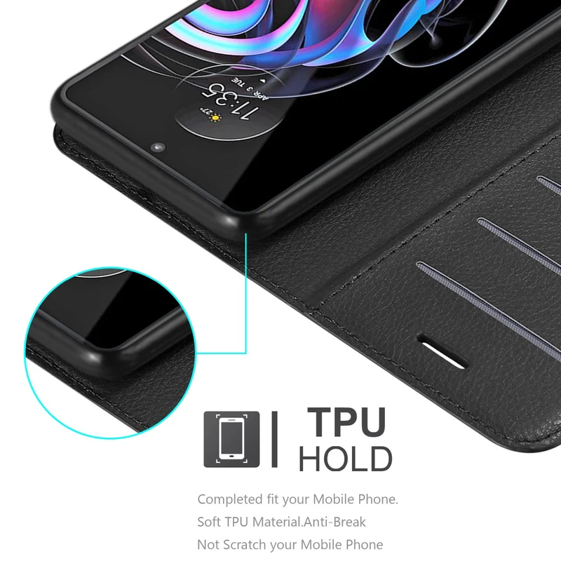 Cadorabo Hülle kompatibel mit Motorola EDGE 20 PRO / EDGE S PRO Schutzhülle mit Magnetverschluss, Standfunktion und Kartenfach