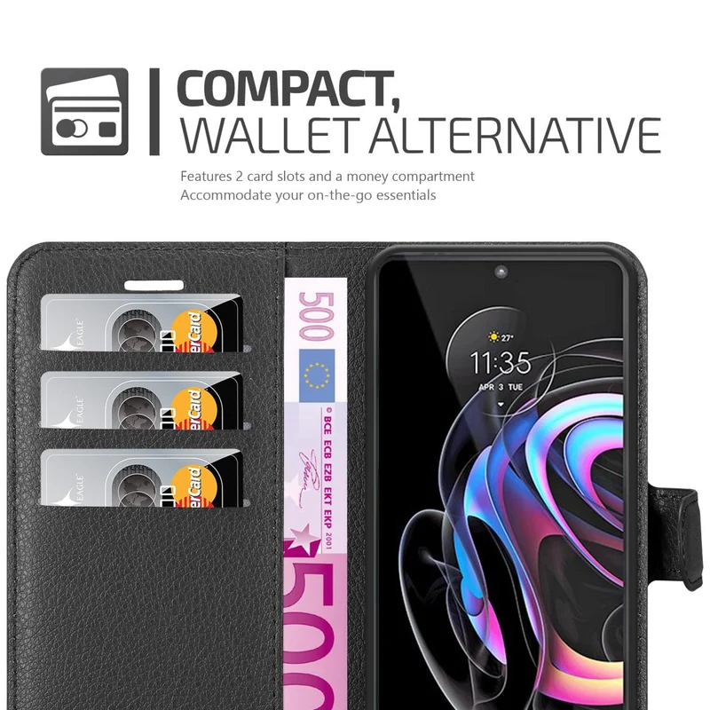 Cadorabo Hülle kompatibel mit Motorola EDGE 20 PRO / EDGE S PRO Schutzhülle mit Magnetverschluss, Standfunktion und Kartenfach