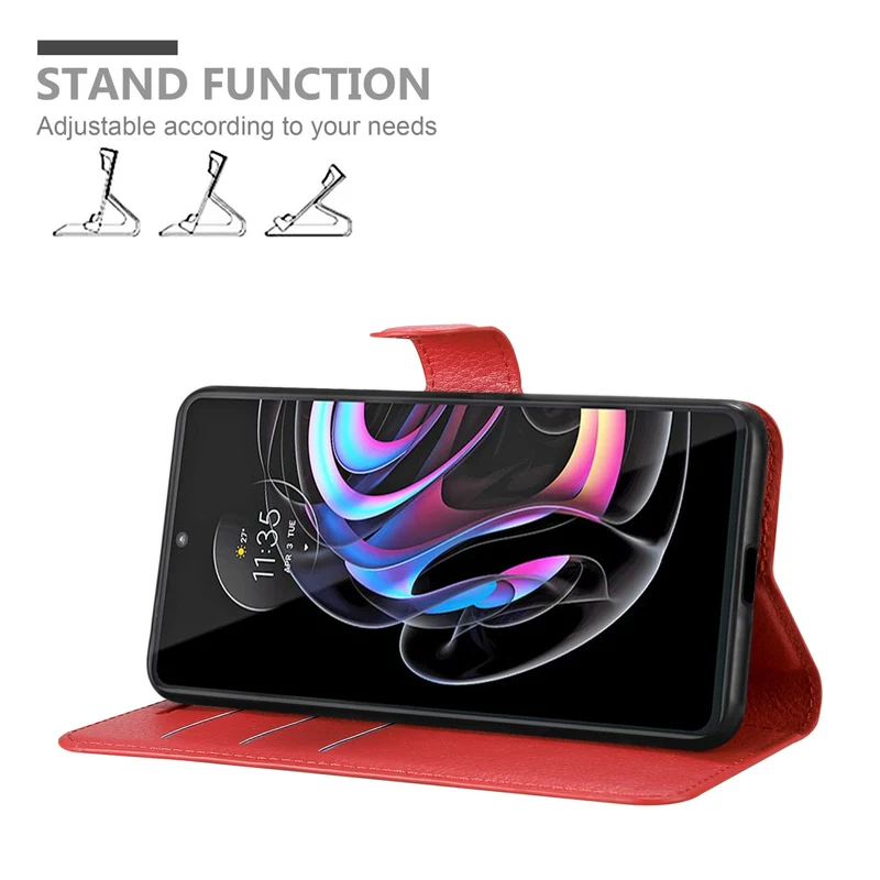 Cadorabo Hülle kompatibel mit Motorola EDGE 20 PRO / EDGE S PRO Schutzhülle mit Magnetverschluss, Standfunktion und Kartenfach