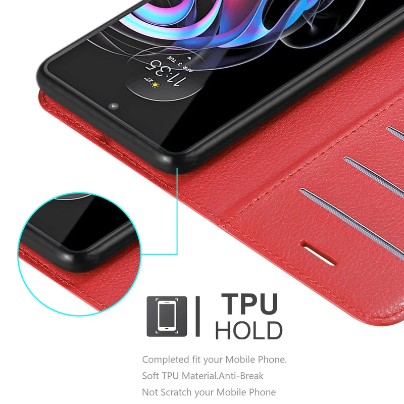 Cadorabo Hülle kompatibel mit Motorola EDGE 20 PRO / EDGE S PRO Schutzhülle mit Magnetverschluss, Standfunktion und Kartenfach