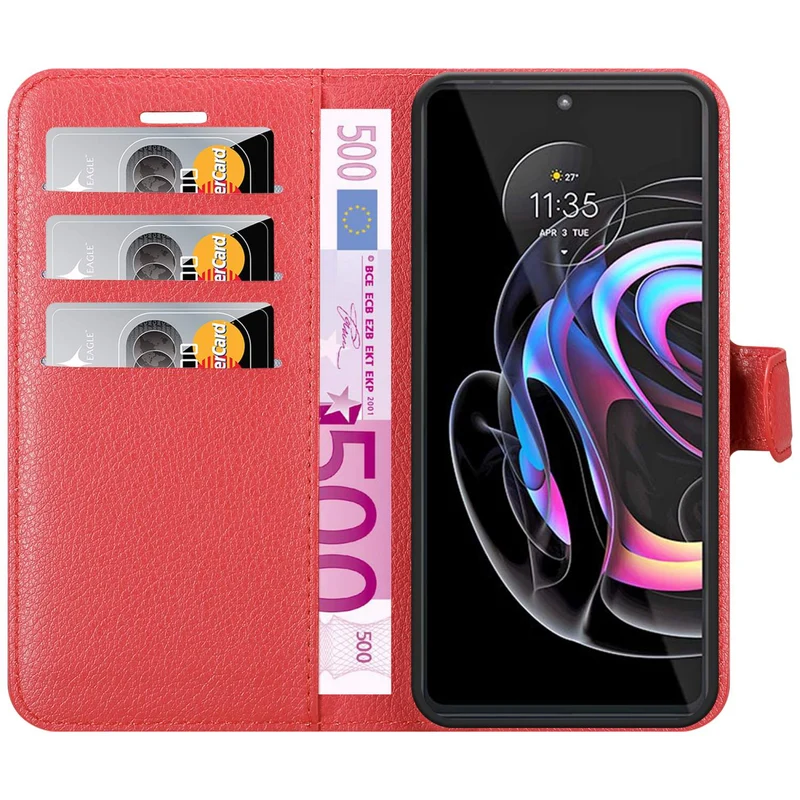 Cadorabo Hülle kompatibel mit Motorola EDGE 20 PRO / EDGE S PRO Schutzhülle mit Magnetverschluss, Standfunktion und Kartenfach