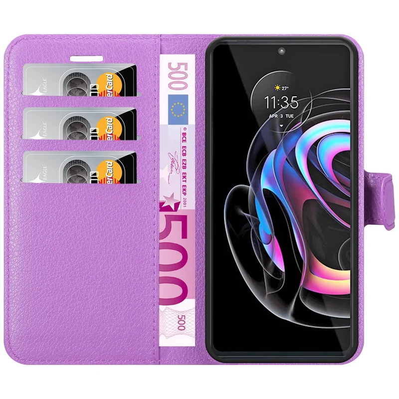 Cadorabo Hülle kompatibel mit Motorola EDGE 20 PRO / EDGE S PRO Schutzhülle mit Magnetverschluss, Standfunktion und Kartenfach