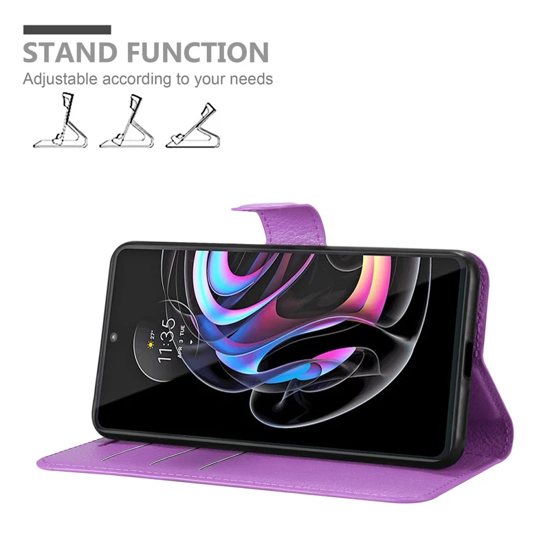 Cadorabo Hülle kompatibel mit Motorola EDGE 20 PRO / EDGE S PRO Schutzhülle mit Magnetverschluss, Standfunktion und Kartenfach