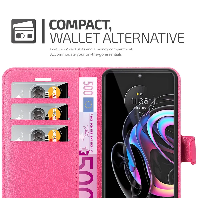 Cadorabo Hülle kompatibel mit Motorola EDGE 20 PRO / EDGE S PRO Schutzhülle mit Magnetverschluss, Standfunktion und Kartenfach