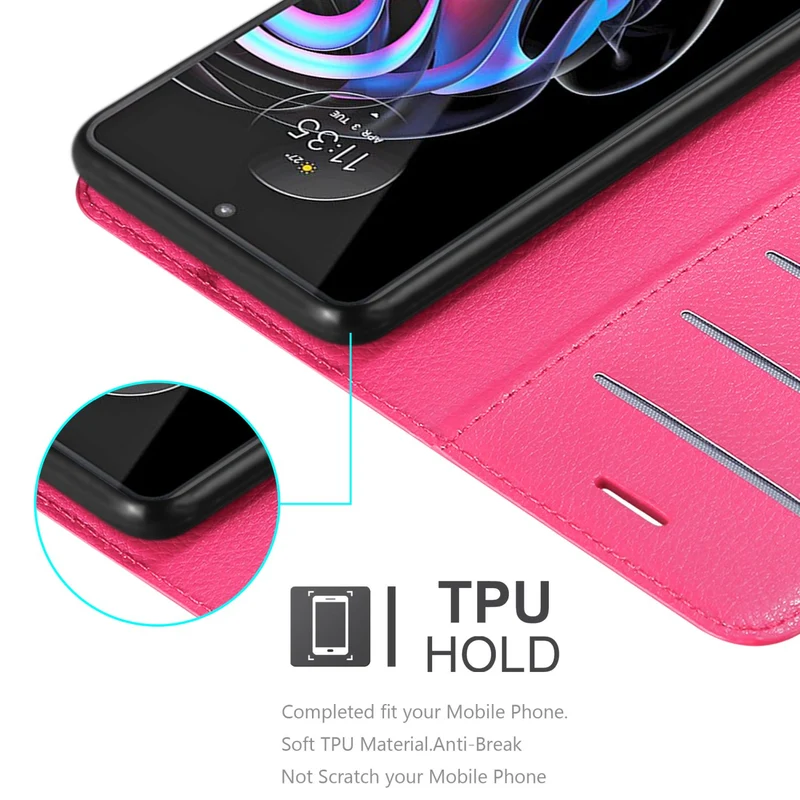 Cadorabo Hülle kompatibel mit Motorola EDGE 20 PRO / EDGE S PRO Schutzhülle mit Magnetverschluss, Standfunktion und Kartenfach