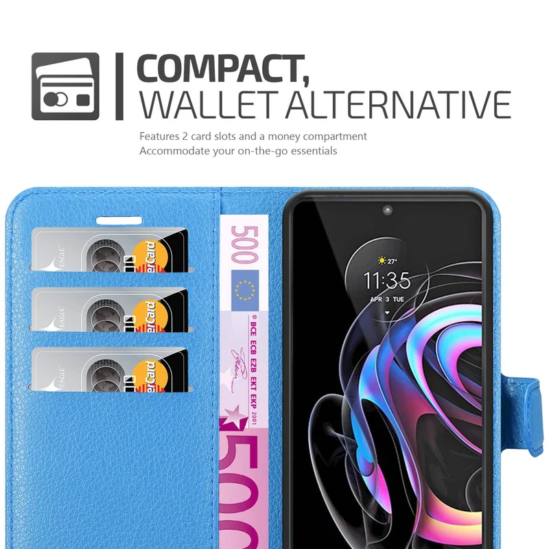 Cadorabo Hülle kompatibel mit Motorola EDGE 20 PRO / EDGE S PRO Schutzhülle mit Magnetverschluss, Standfunktion und Kartenfach